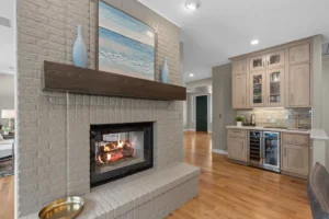Fireplace Surrounding Cabinets Design