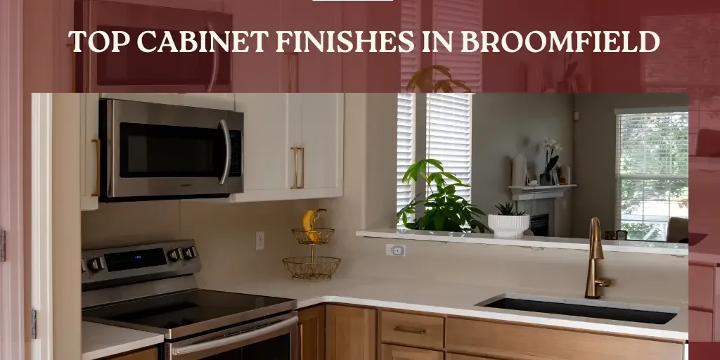 Modern kitchen with top cabinet finishes in Broomfield, featuring white uppers and natural wood lowers Modern kitchen with top cabinet finishes in Broomfield, featuring white uppers and natural wood lowers