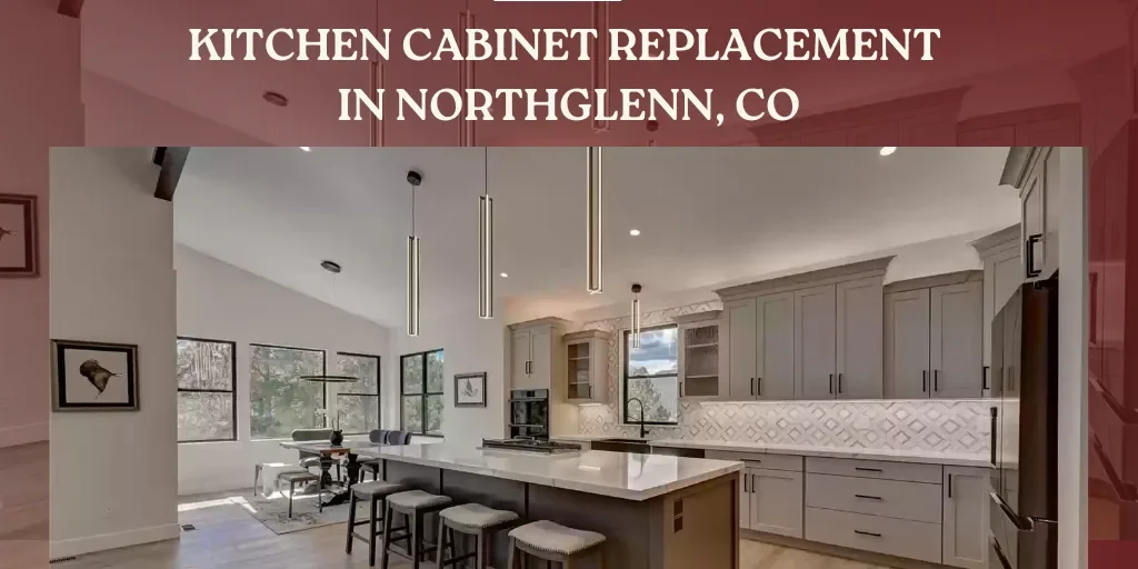 Modern kitchen cabinet replacement in Northglenn CO with gray shaker cabinets and large island Modern kitchen cabinet replacement in Northglenn CO with gray shaker cabinets and large island