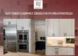 White shaker-style kitchen cabinets with stainless steel appliances in Broomfield home