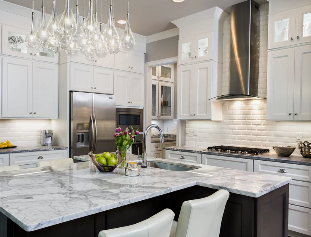 Holiday-ready kitchen featuring elegant new kitchen cabinets and storage solutions
