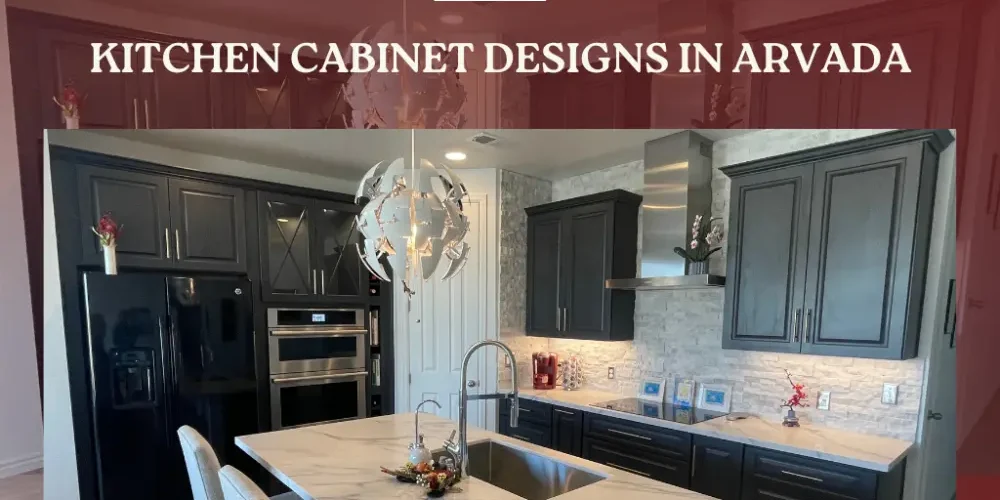 Contemporary Arvada kitchen with sleek cabinets and pendant lighting over island