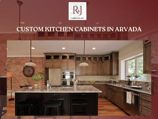 Modern custom kitchen cabinets in Arvada with granite countertops