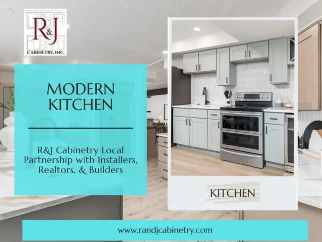 Modern kitchen remodel with custom cabinets and stainless steel range